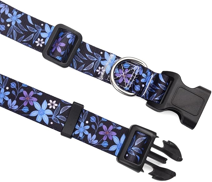 Mihqy Dog Collar with Bohemia Floral Tribal Geometric Patterns - Image 4