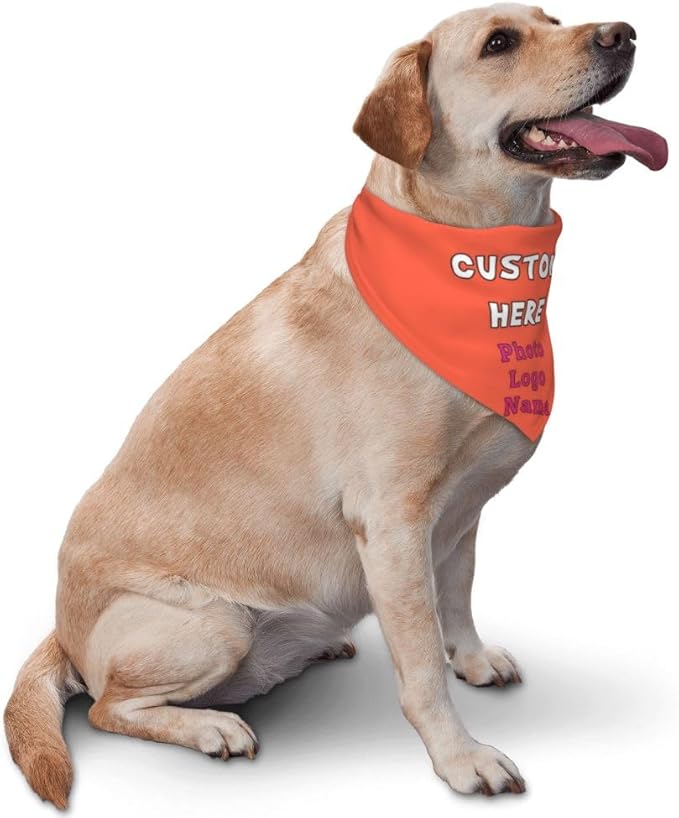 Custom Pet Scarf Dog Bandana, Personalized Triangle Bib Suitable - Image 2