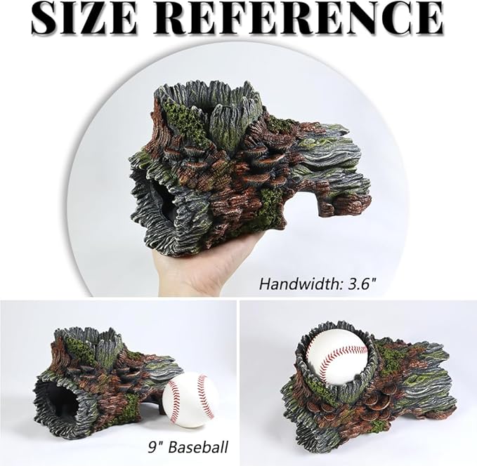 Aquarium Decorations Hollow Tree Trunk Fish Tank Accessories Stump Shelter - Image 3