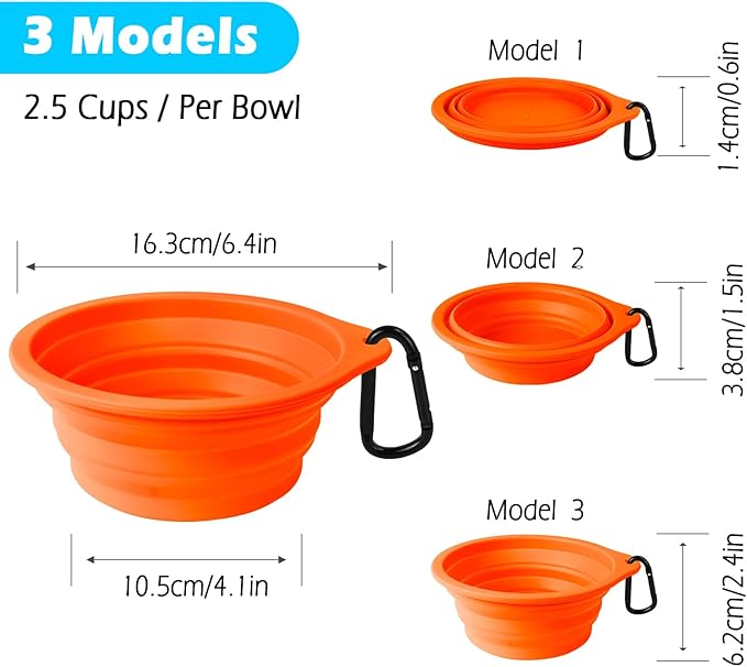 PetBonus 2-Pack Silicone Collapsible Dog Bowls, BPA Free Dishwasher Safe - Image 3