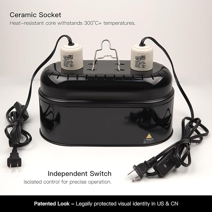 Reptile Dual Light Fixture, Double Deep Dome - Image 2