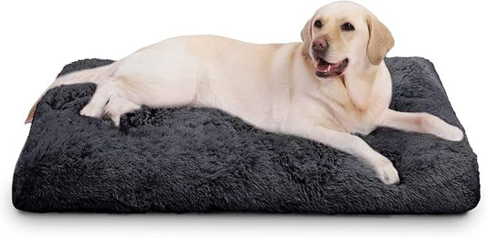 Vonabem Large Dog Bed XL, Washable Dogs Crate Pad 42 Inch, Plush Soft Pet Mats by Loveforfurrykids
