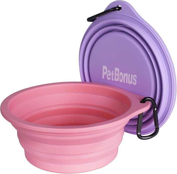 PetBonus 2-Pack Silicone Collapsible Dog Bowls, BPA Free Dishwasher Safe - Image 7