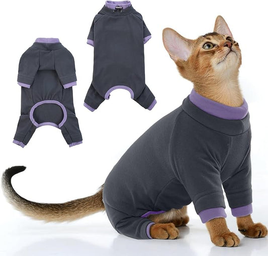 PUMYPOREITY Sticky Hair Cat Clothes, Prevent Hair Loss Cat Pajamas, Soft Cat by PUMYPOREITY