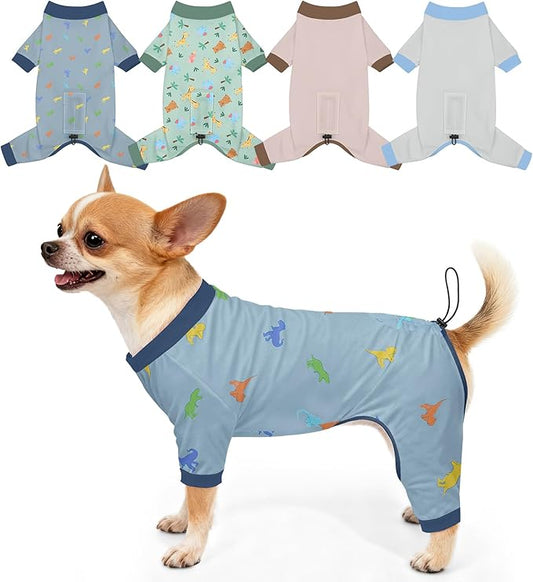 Bienbee Dog Pajamas, 4 Pack Dog Recovery Suit Shedding Suit Cute Soft Puppy by Bienbee