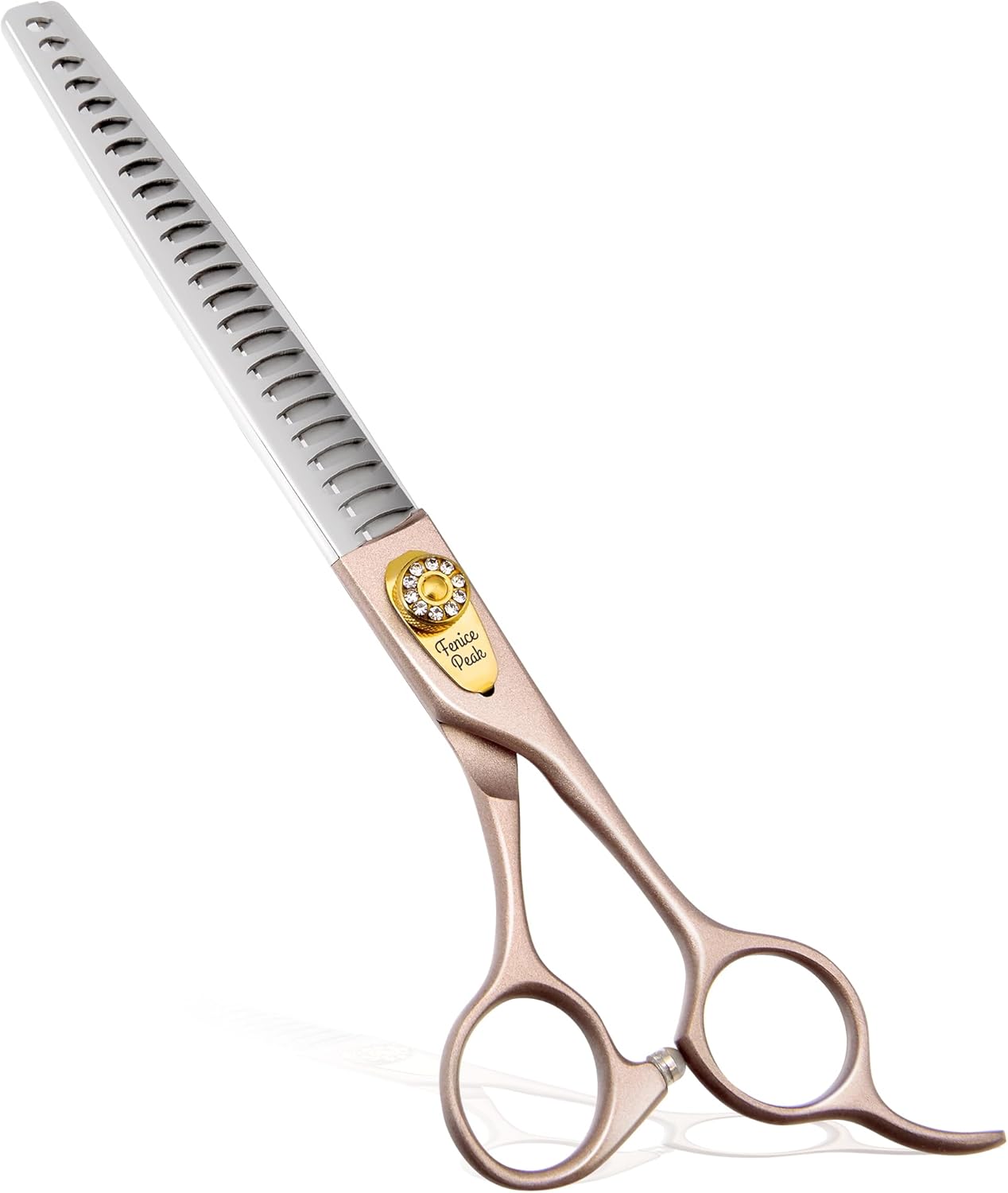 Fenice Peak Thinning Shears for Dogs and Cats Pet Grooming Scissors Chunkers Shears 440C Stainless Steel Professional Dog Trimming Scissors 7''
