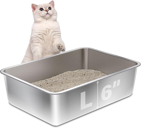 Stainless Steel Litter Box, Non Stick No Smell, Steel Litterbox by StainlessSteelLitterBox