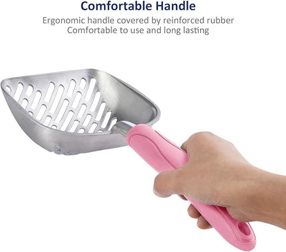 WePet Cat Litter Scoop, Aluminum Alloy Sifter, Kitty Metal Scooper, Deep Shovel - Image 3