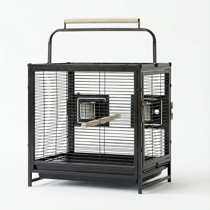 Large Bird Cage, Wood Parakeet Cage - Image 6