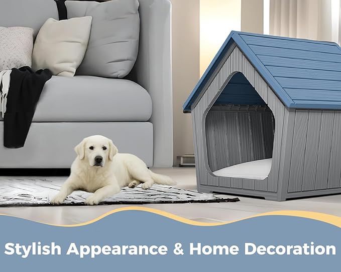 DRATO Dog House Outdoor Indoor Cozy Small Dog Houses Durable Resin Material - Image 5