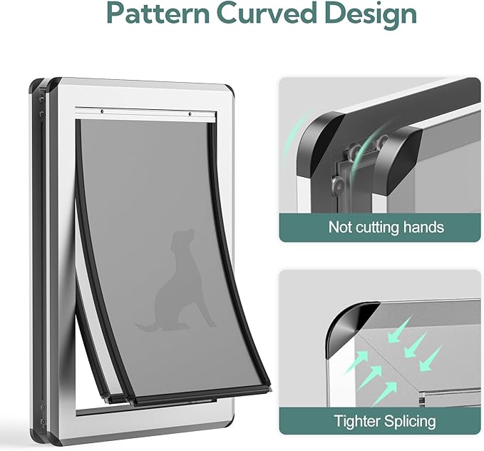 Full Enclosed Magnetic Flaps Dog Door, Rustproof Aluminum Alloy Frame, Extreme - Image 4