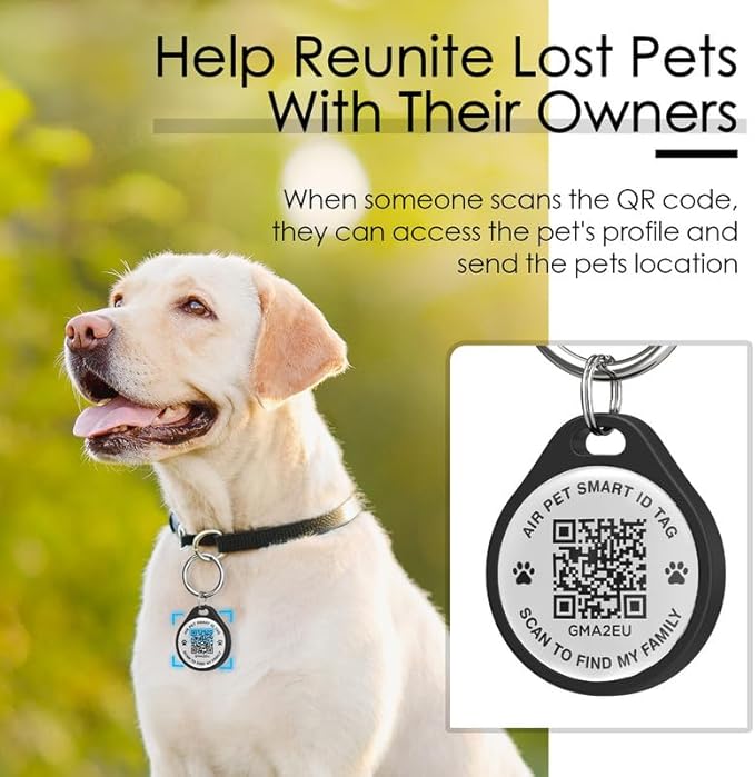 ADVENTUREMORE AIR Pet ID Tag-2pcs QR Code Tag & Smart ID Tag Small Personalized - Image 2