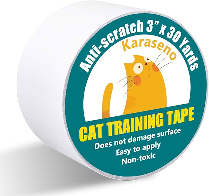 Karaseno Anti Cat Scratch Tape, 3 inches x 30 Yards Pet Training Tape, 100% by KARASENO