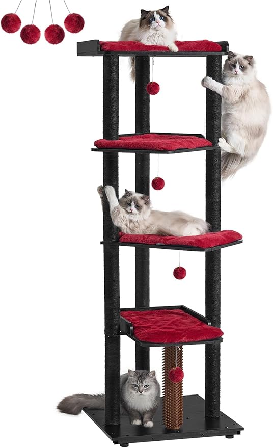 FourFurPets Heavy Duty Cat Tree, 67.7" Cat Tree by FourFurPets
