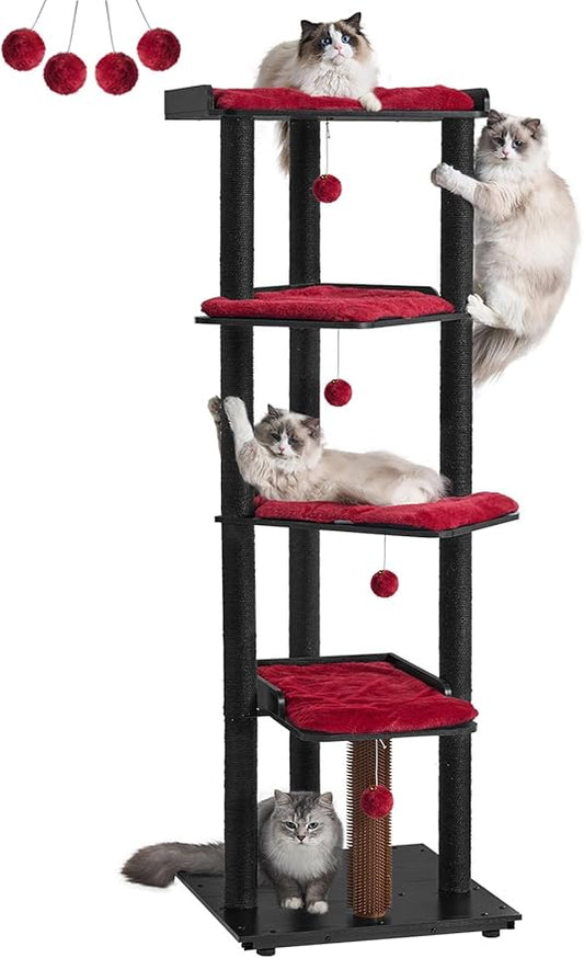 FourFurPets Heavy Duty Cat Tree, 67.7" Cat Tree by FourFurPets