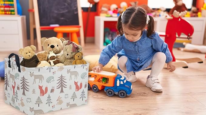 Essme Rectangular Kids Basket, Animal Storage Basket - Image 5