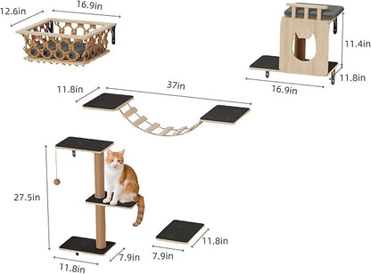 5-in-1 Cat Wall Shelves Set - Image 7
