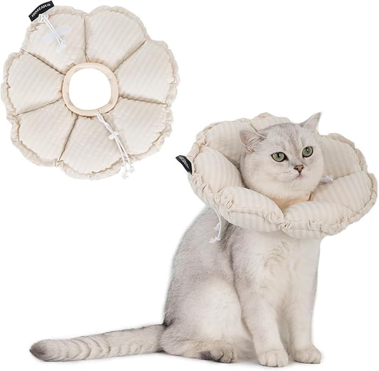 H HIDREAM Soft Cat Cone Collar， Cute Adjustable Cat Recovery Collar，Elizabethan by HHIDREAM