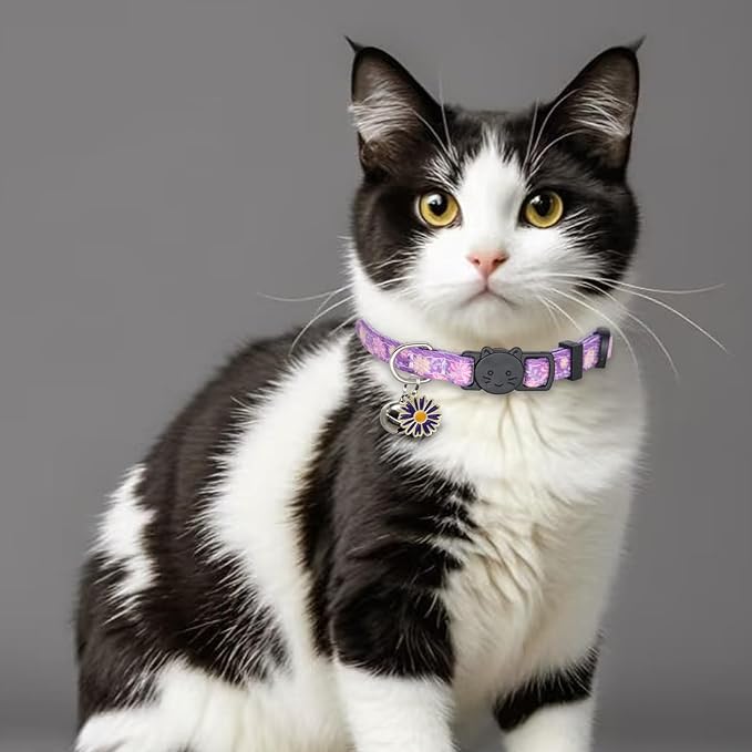 Cat Collar Breakaway, 2 Pack Cotton Kitten Collars - Image 3