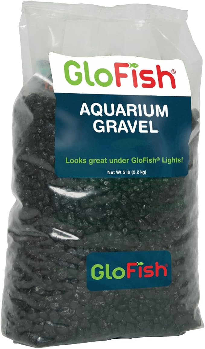 Glofish Aquarium Gravel, Solid Black, 5-Pound Bag by GloFish