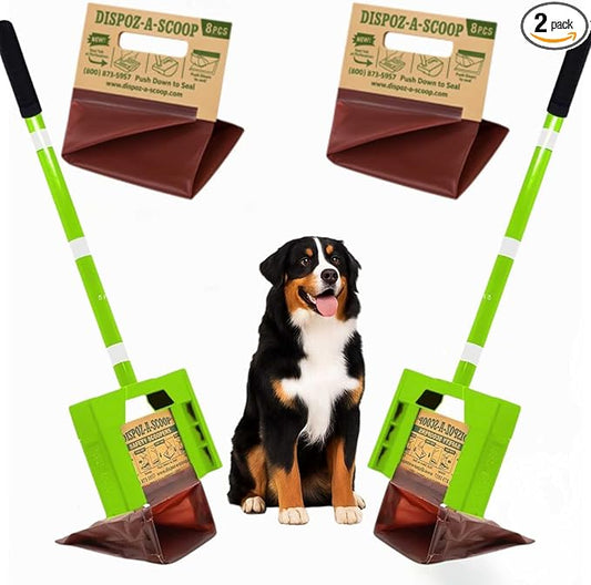Dispoz-A-Scoop® Revolutionary 4-in-1 Dog Poop Scooper, Clean by HealthProNutrition