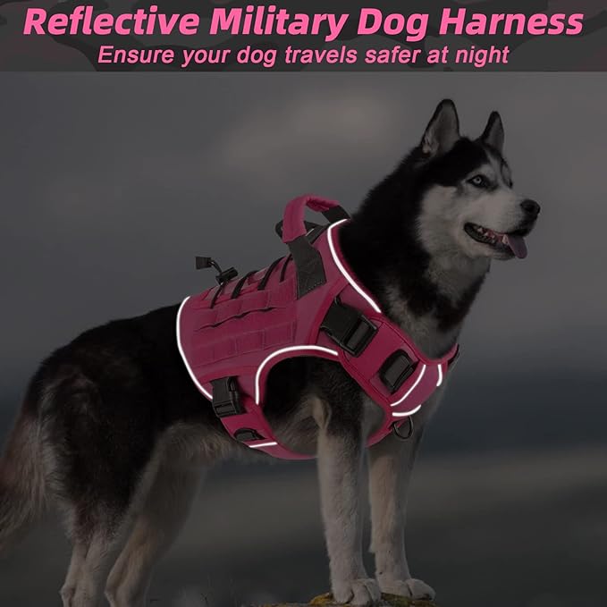 WINGOIN Pink Tactical Dog Harness - Image 5