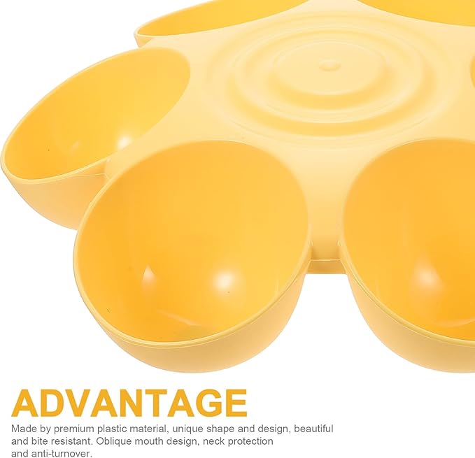 GANAZONO Flower-Shaped Pet Feeding Bowl Set, Suitable - Image 5