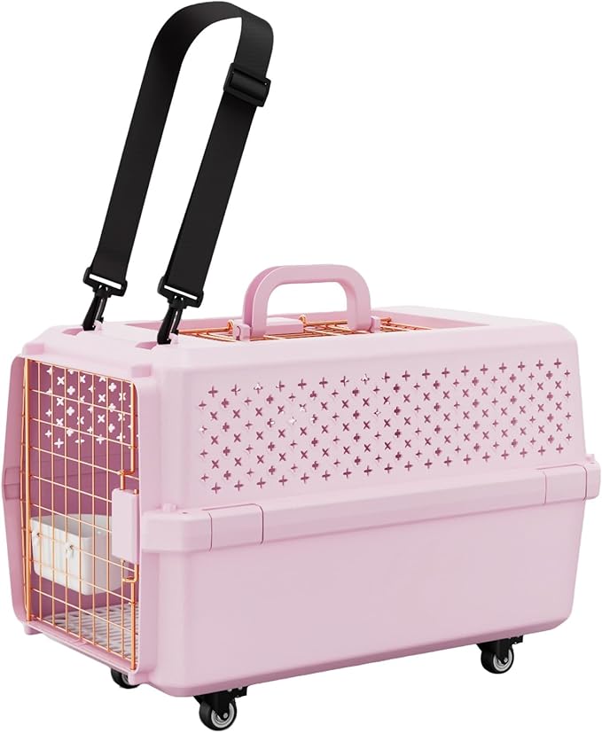 RIZZARI Pets Spree Travel Carrier:Rolling Hard-Sided Dog Carrier by RIZZARI