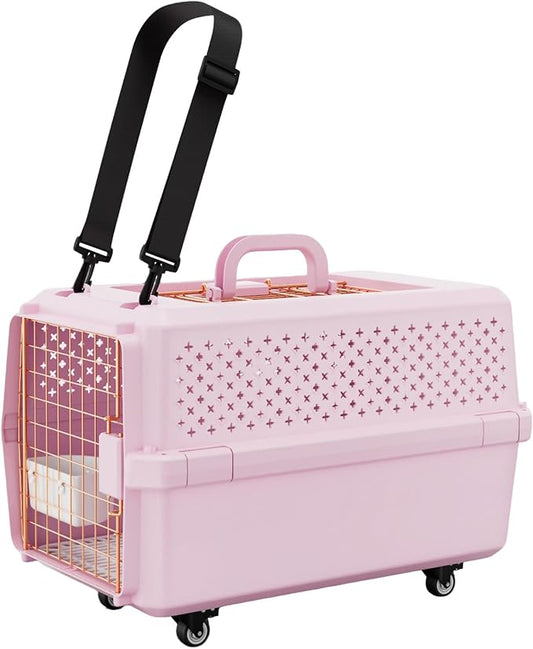 RIZZARI Pets Spree Travel Carrier:Rolling Hard-Sided Dog Carrier by RIZZARI