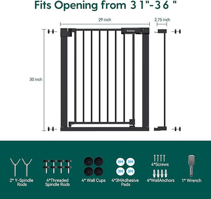 Babelio Baby Gate for Doorways and Stairs, 31-36" Pet Gate - Image 6