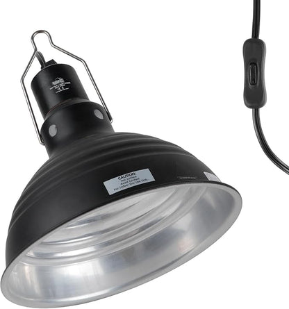 LUCKY HERP Reptile Light Fixture 8.1inch- Lightweight Aluminum Reflector Dome by LUCKYHERP