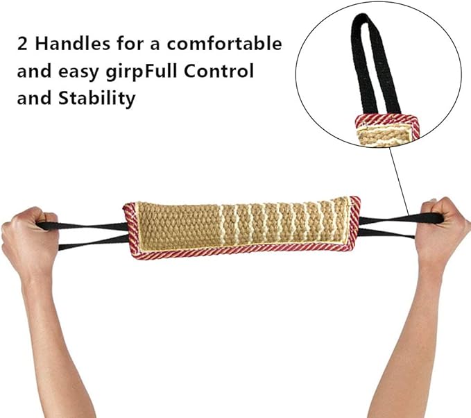 ToLanbbt Dog Tug Toy, Dog Bite Jute Pillow Pull Toy - Image 5