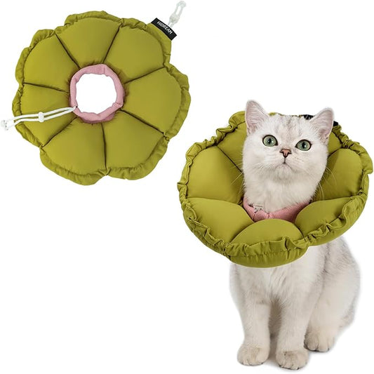 H HIDREAM Soft Cat Cone Collar， Cute Adjustable Cat Recovery Collar，Elizabethan by HHIDREAM