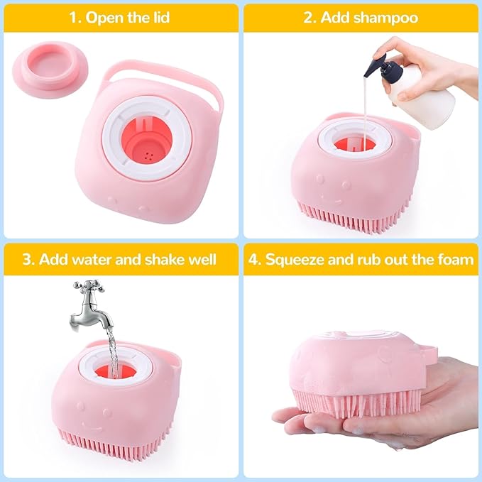 7 Pcs Cat Dog Brush Grooming Kits, Self-Cleaning Slicker Brush, Pet Nail - Image 5