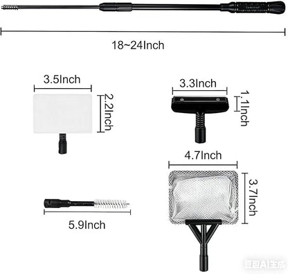 Carefree Fish 4IN1 Aquarium Cleaning Tools Long Handle Adjustable Length - Image 8