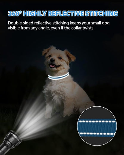 Joytale Dog Collars for Small Dogs, Feather-Light Double-Sided Reflective Nylon - Image 5
