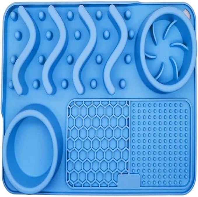 Silicone Dog Feeding Mat with Slow Feeder & Lick Pad by Unknown