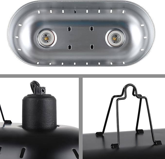 DXOPHIEX 15 inch Dual Reptile Light Fixture, Max 150W Reptile Heat Lamp - Image 4