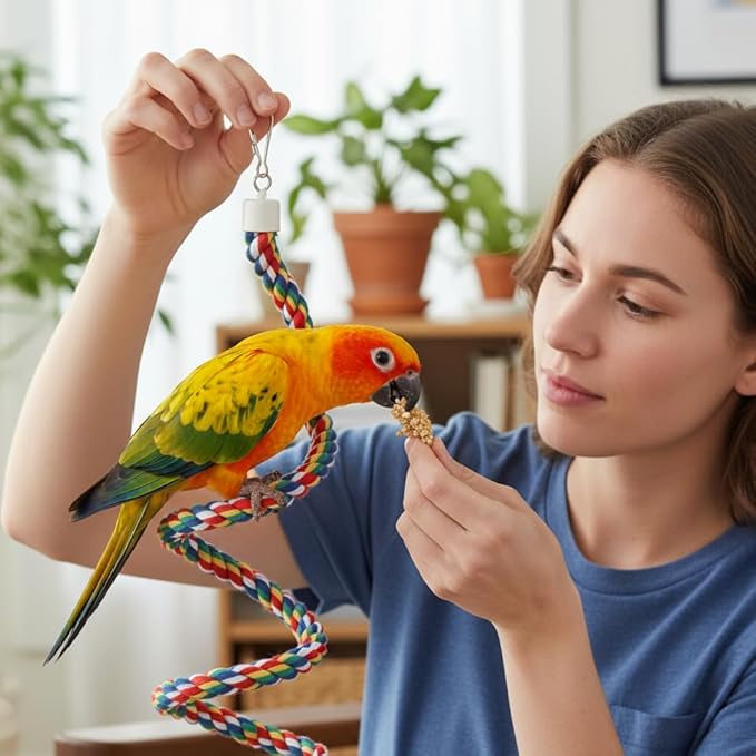 Bird Rope Perch & Birds Swing Set - Image 5