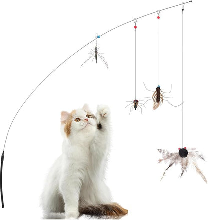 Cat Toys Wand Cat Fishing Pole Toy Cats Teaser Toys by Unknown