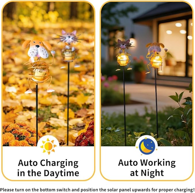 Solar Garden Lights, Decorative Statues Figurine Lights - Image 4