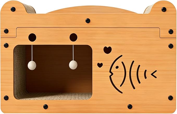 Cat Scratcher House, 2-in-1 Cardboard Cat House - Image 8