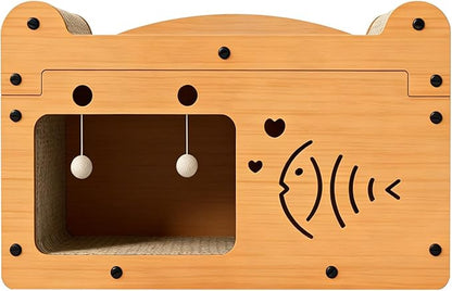 Cat Scratcher House, 2-in-1 Cardboard Cat House - Image 8