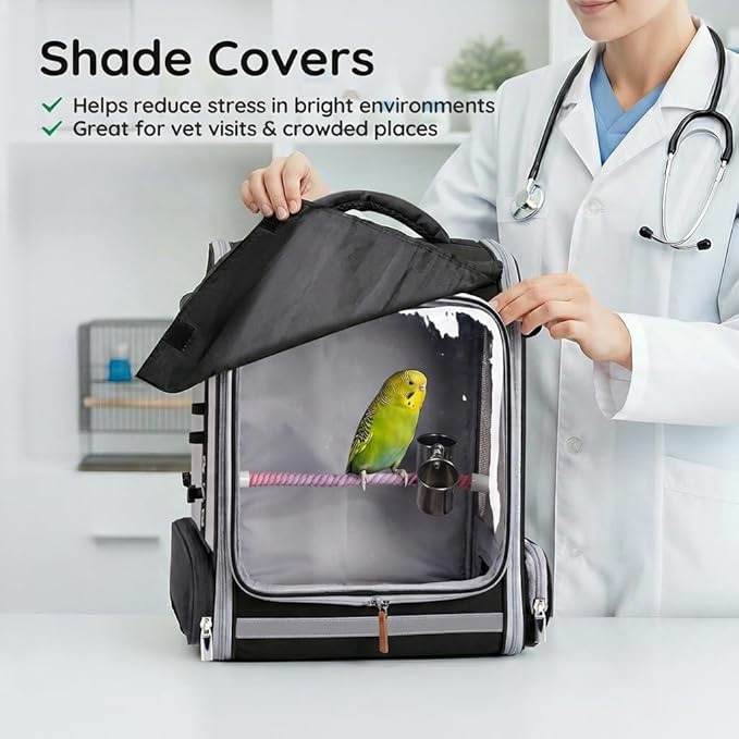 Mancro Bird Carrier Backpack for Small Birds, Bird Backpack - Image 4