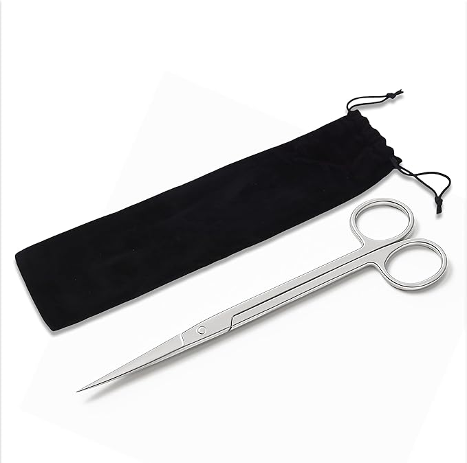 Mandala Crafts 12 Inches Silver Stainless Steel Straight Aquarium Scissors - Image 4