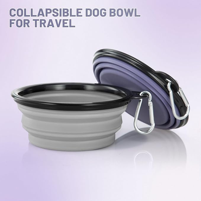 Dog Bowl Pet Collapsible Bowls, 2 Pack Collapsible Dog Water Bowls - Image 2