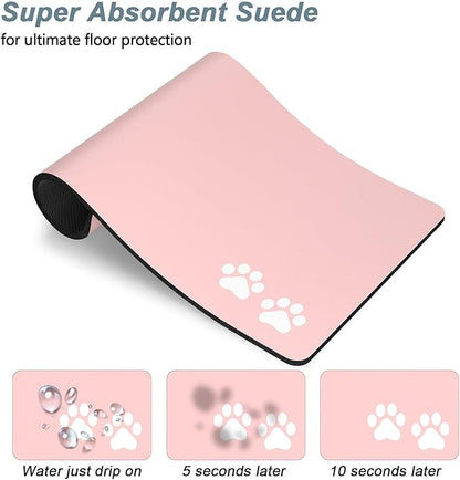 Rnivvi Dog Food Mat, Cute Anti-Slip Rubber Pet Feeding Rug Protect Floors - Image 3