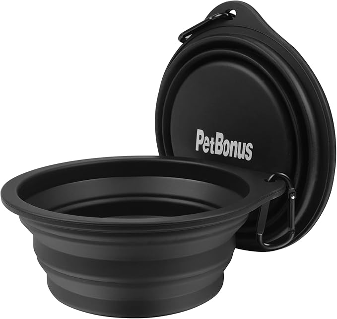 PetBonus 2-Pack Large Silicone Collapsible Dog Bowls, 34oz/1000ml BPA Free - Image 7