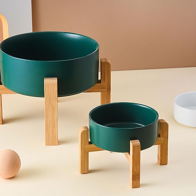 Petygooing Green Elevated/Raised Ceramic Dog Bowl - Image 5