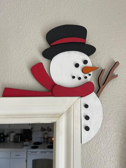 2024 Christmas Door Topper Holiday Home Decor Funny Snowman Santa Claus Top by Unknown